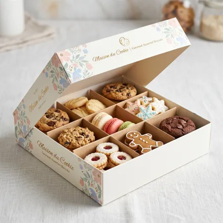 Cookie Boxes with Dividers printed with a custom design